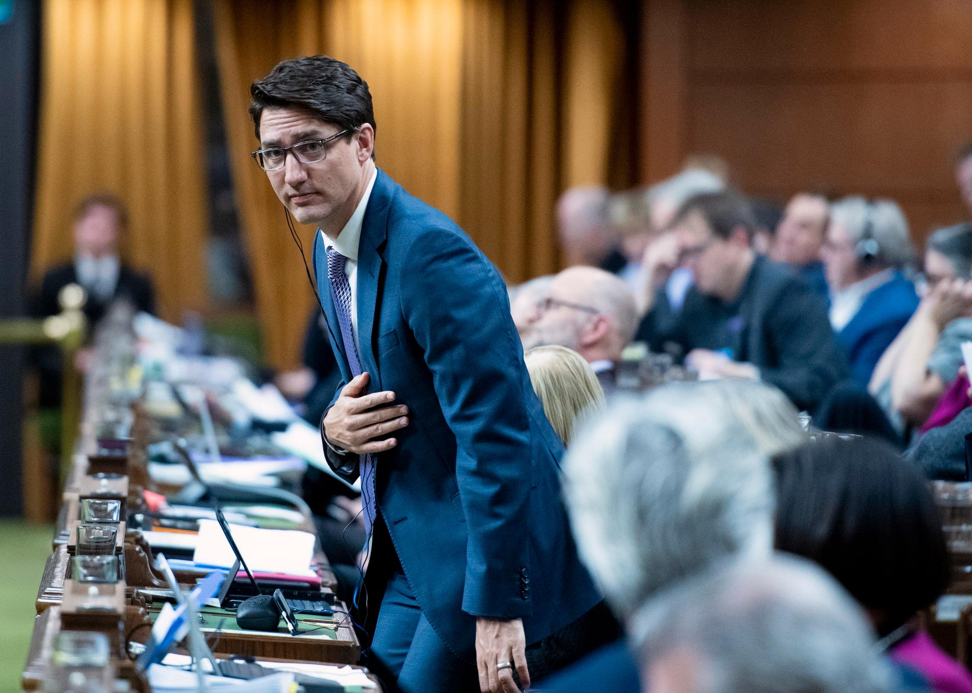 Justin Trudeau i det kanadensiska underhuset.