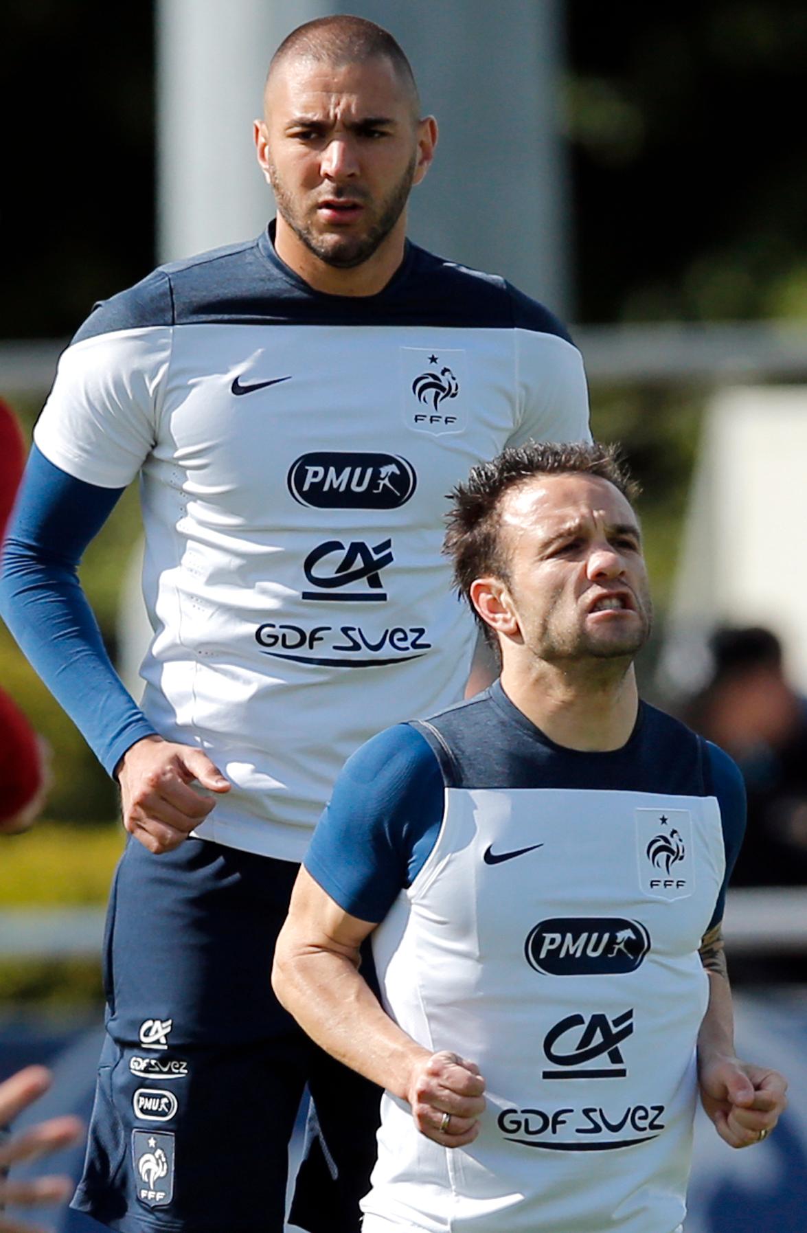 Benzema och Valbuena i franska landslaget