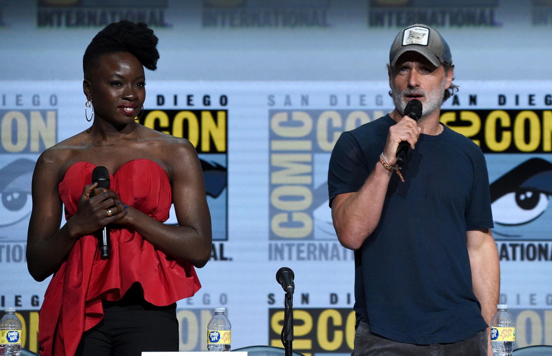 Danai Gurira och Andrew Lincoln berättade om den nya serien vid en "The Walking dead"-pandel på Comic-con i San Diego under fredagen.