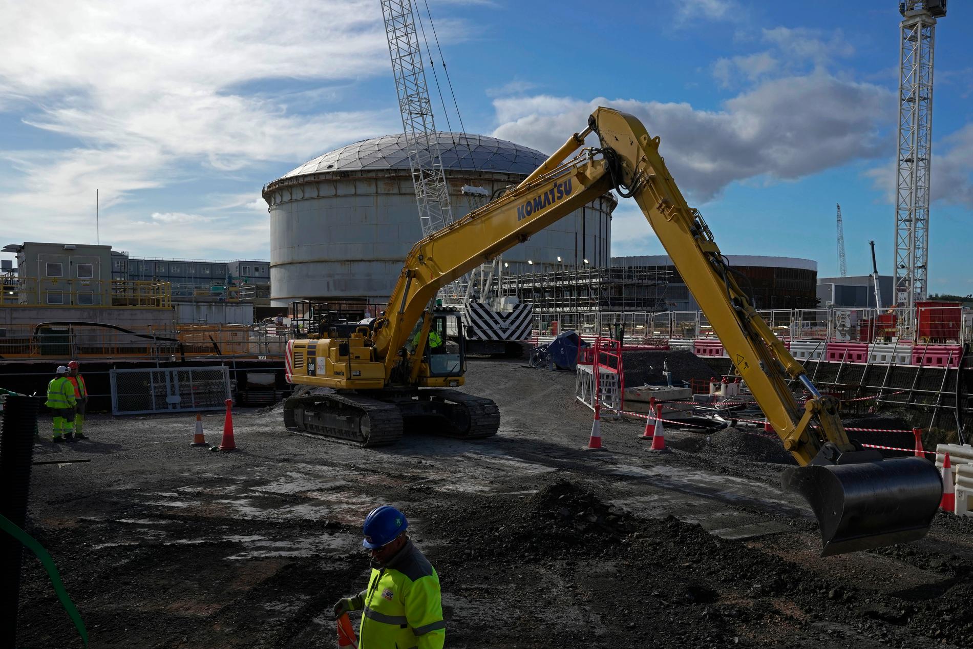 Arbete med kärnkraftsbygget Hinkley Point C. Arkivbild från 2022. 