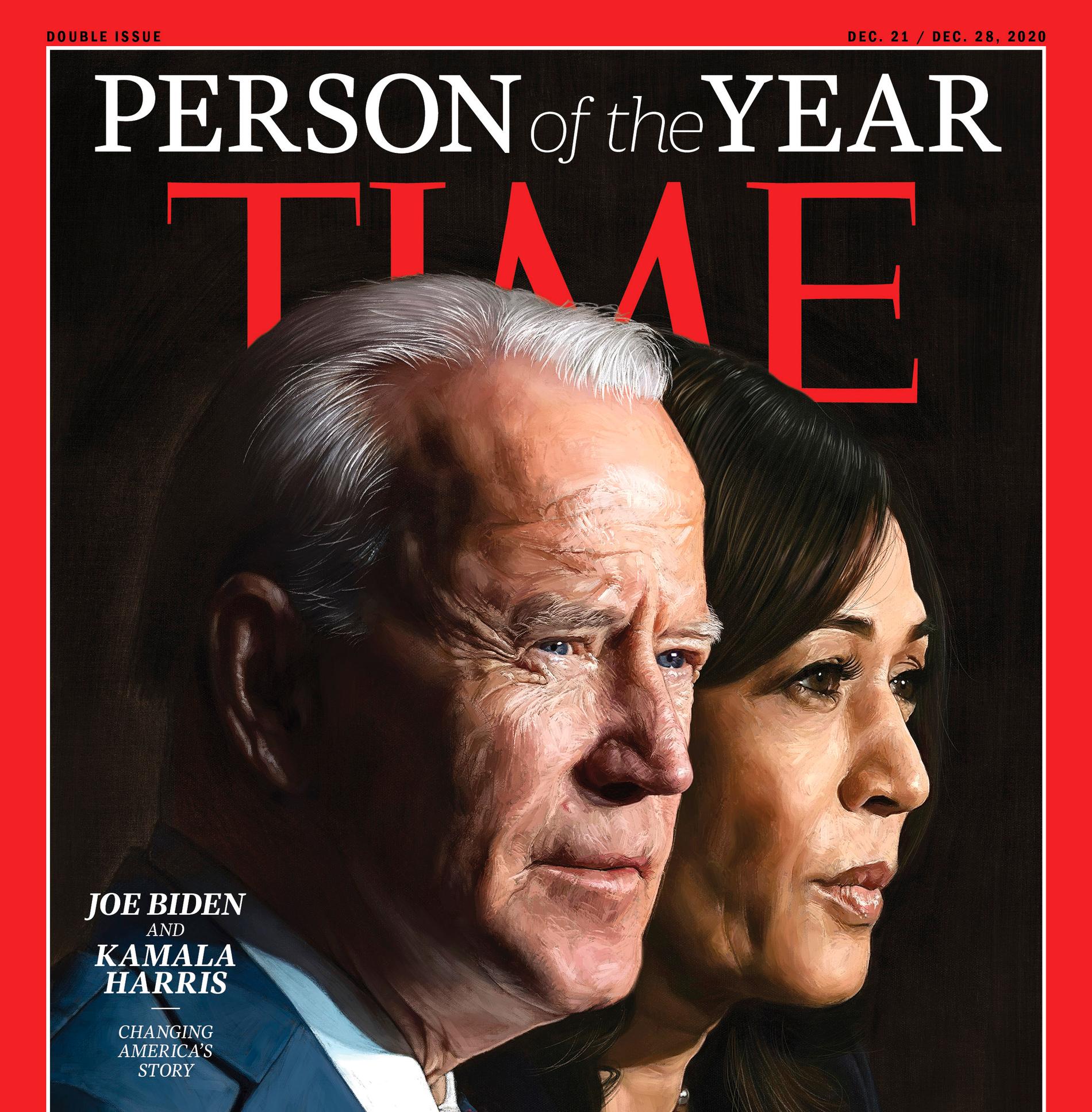 Den blivande presidenten Joe Biden och vice president Kamala Harris har utsetts till årets person av det ansetta magasinet TIME.