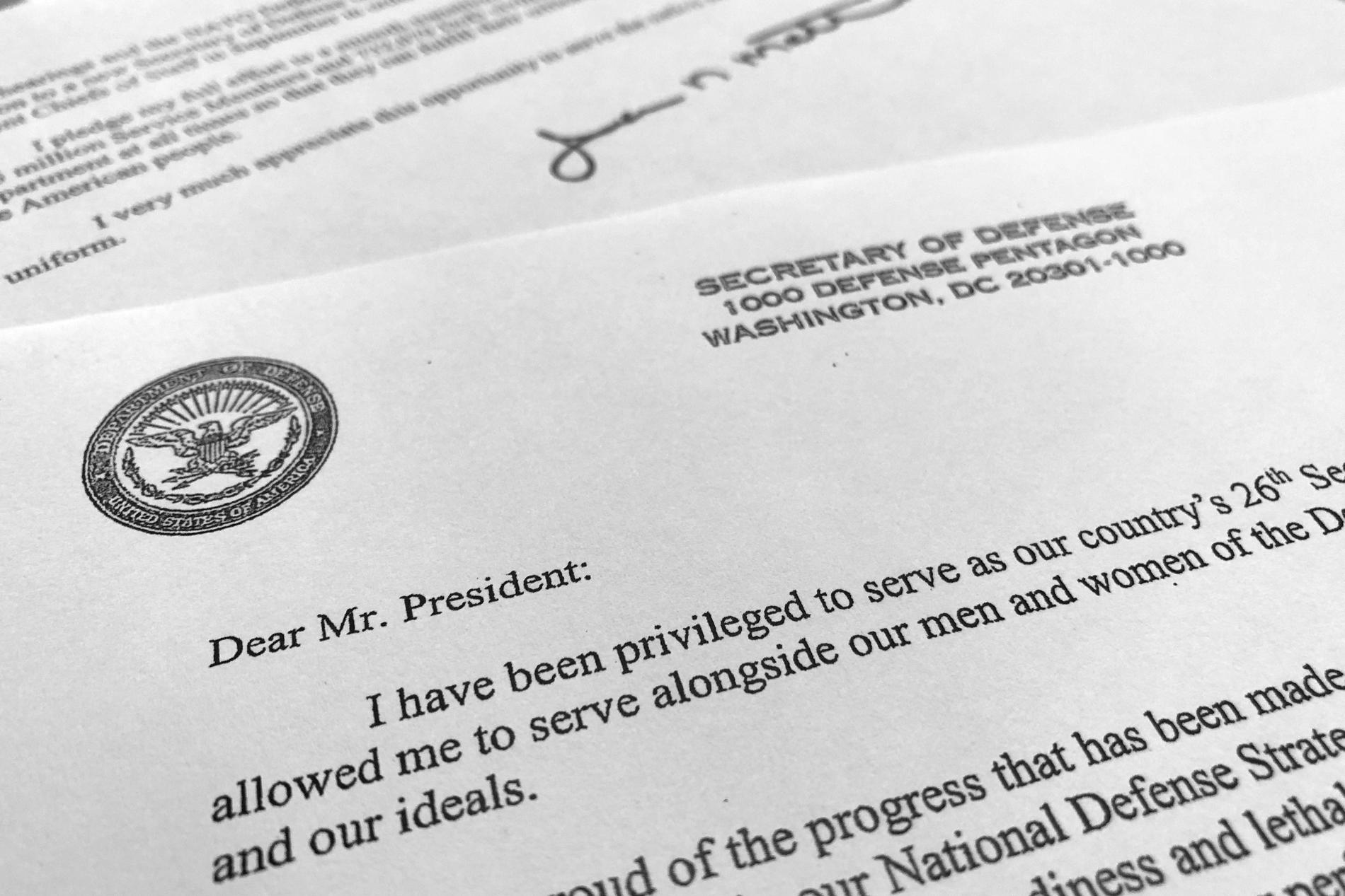 Mattis har skrivit ett avskedsbrev där han tydligt skriver att han och president Donald Trump inte har samma syn på USA:s roll i världen.