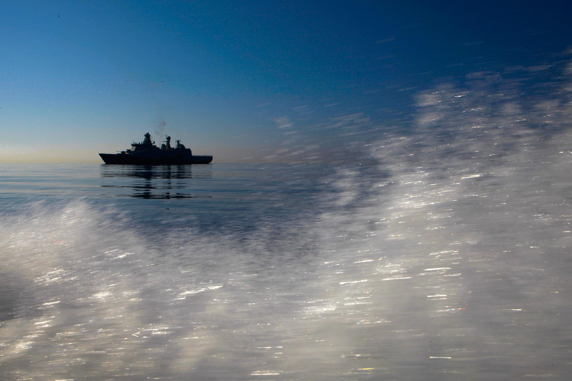 Den danska fregatten Esbern Snare. Bilden är från en insats i Medelhavet 2014.