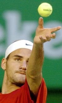 Finalist Roger Federer, Schweiz, är klar för final i Australian Open.