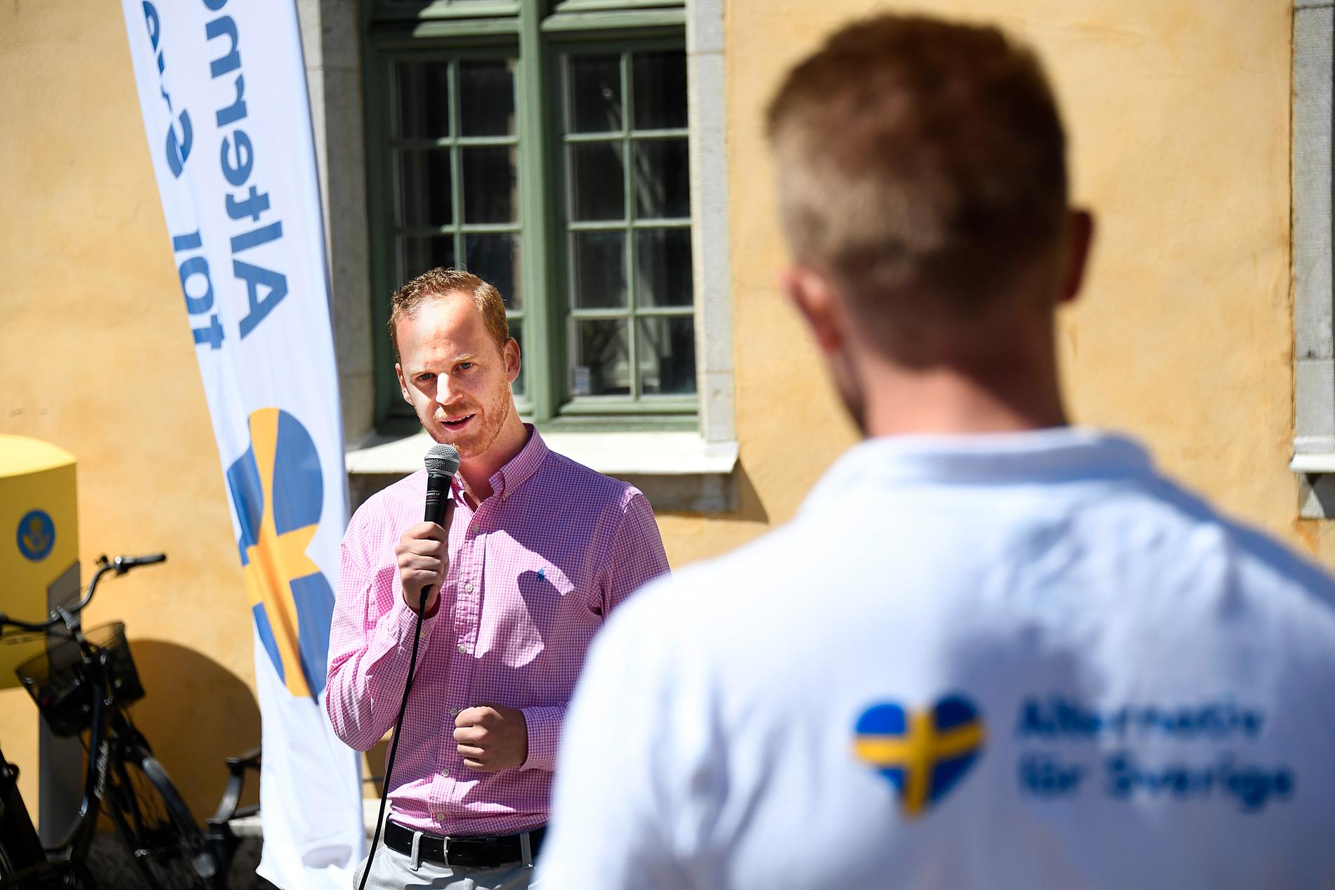 Gustav Kasselstrand, partiledare för Alternativ för Sverige. 