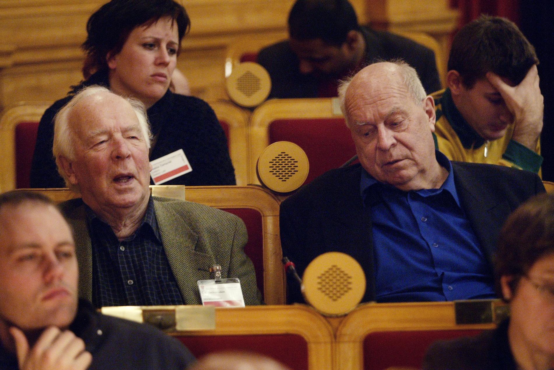 CH Hermansson och Lars Werner i Riksdagens andrakammare.