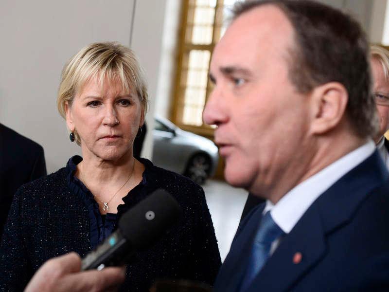 Utrikesminister Margot Wallström (S) och statsminister Stefan Löfven (S).