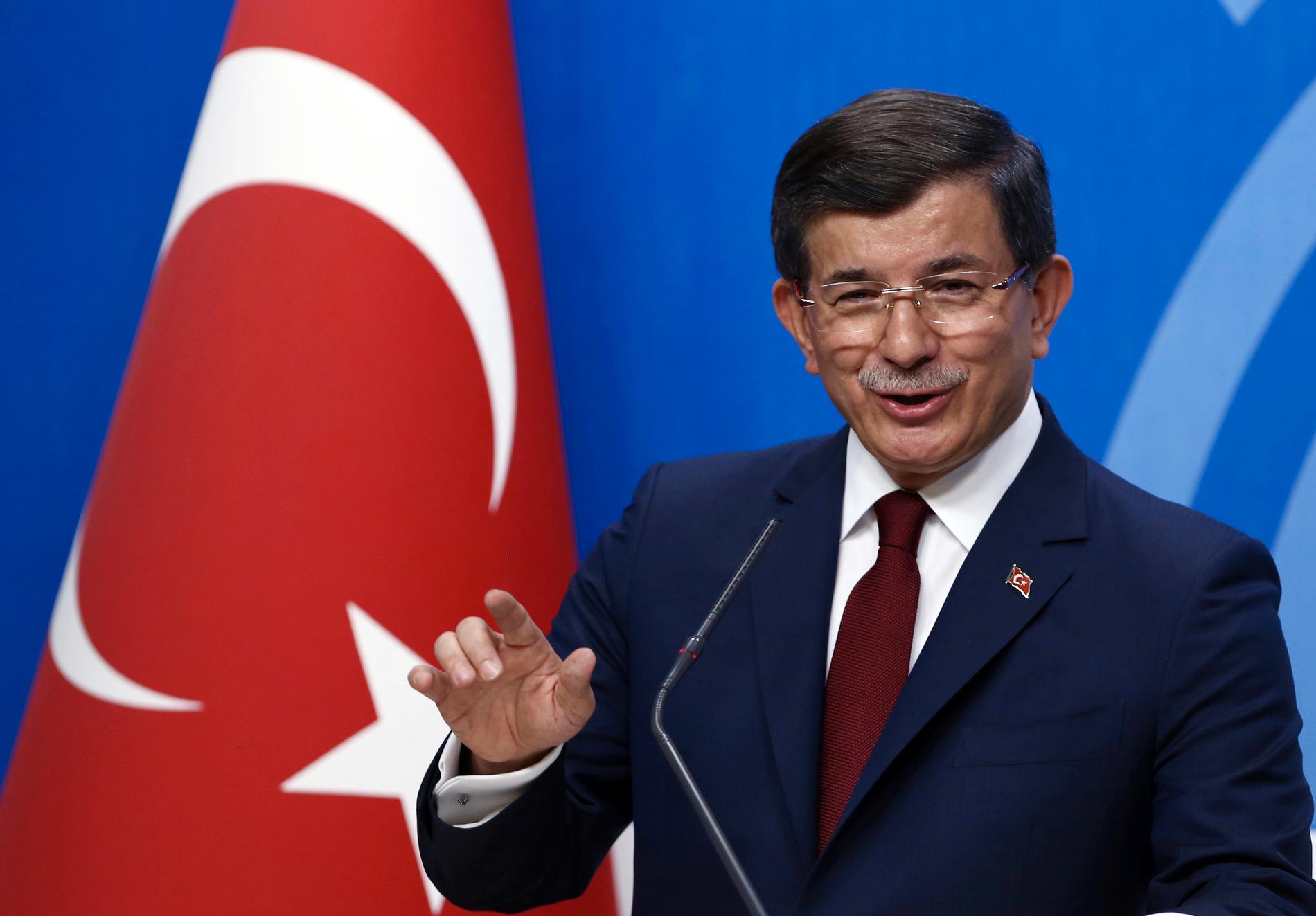 Turkiets expremiärminister Ahmet Davutoglu. Arkivbild.