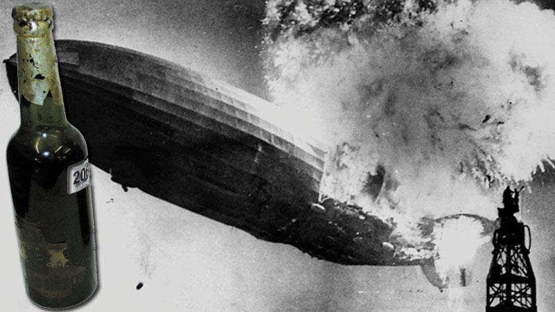 DYRA DROPPAR TILL SALU Den 6 maj 1937 exploderade zeppelinaren Hindenburg över Lakehurst. 35 av de 97 ombord omkom. På lördag säljs ölflaskan från katastrofen.