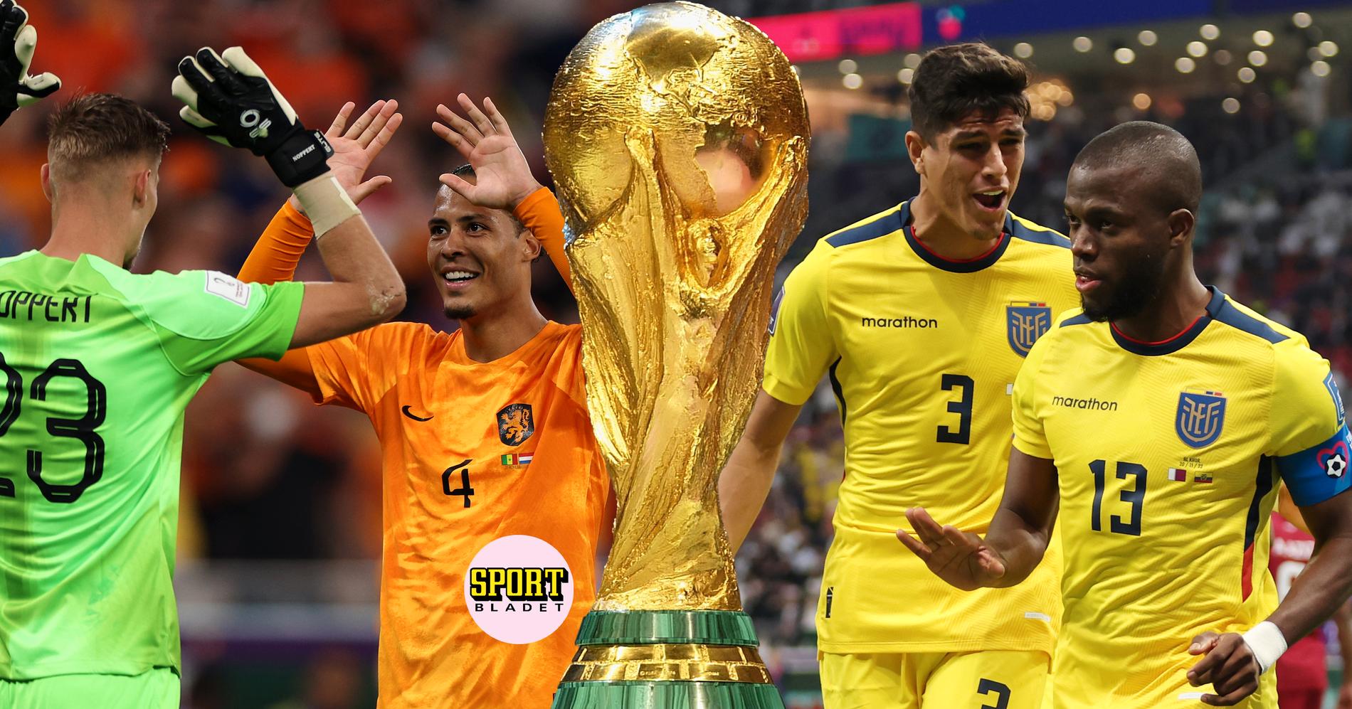Nederländerna möter Ecuador i den andra gruppspelsmatchen i fotbolls-VM 2022. 