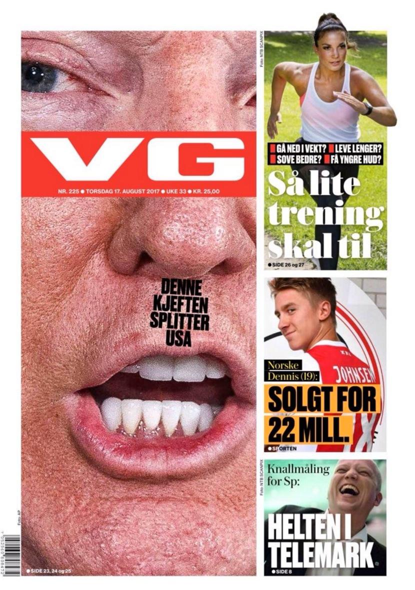 VG:s förstasida.