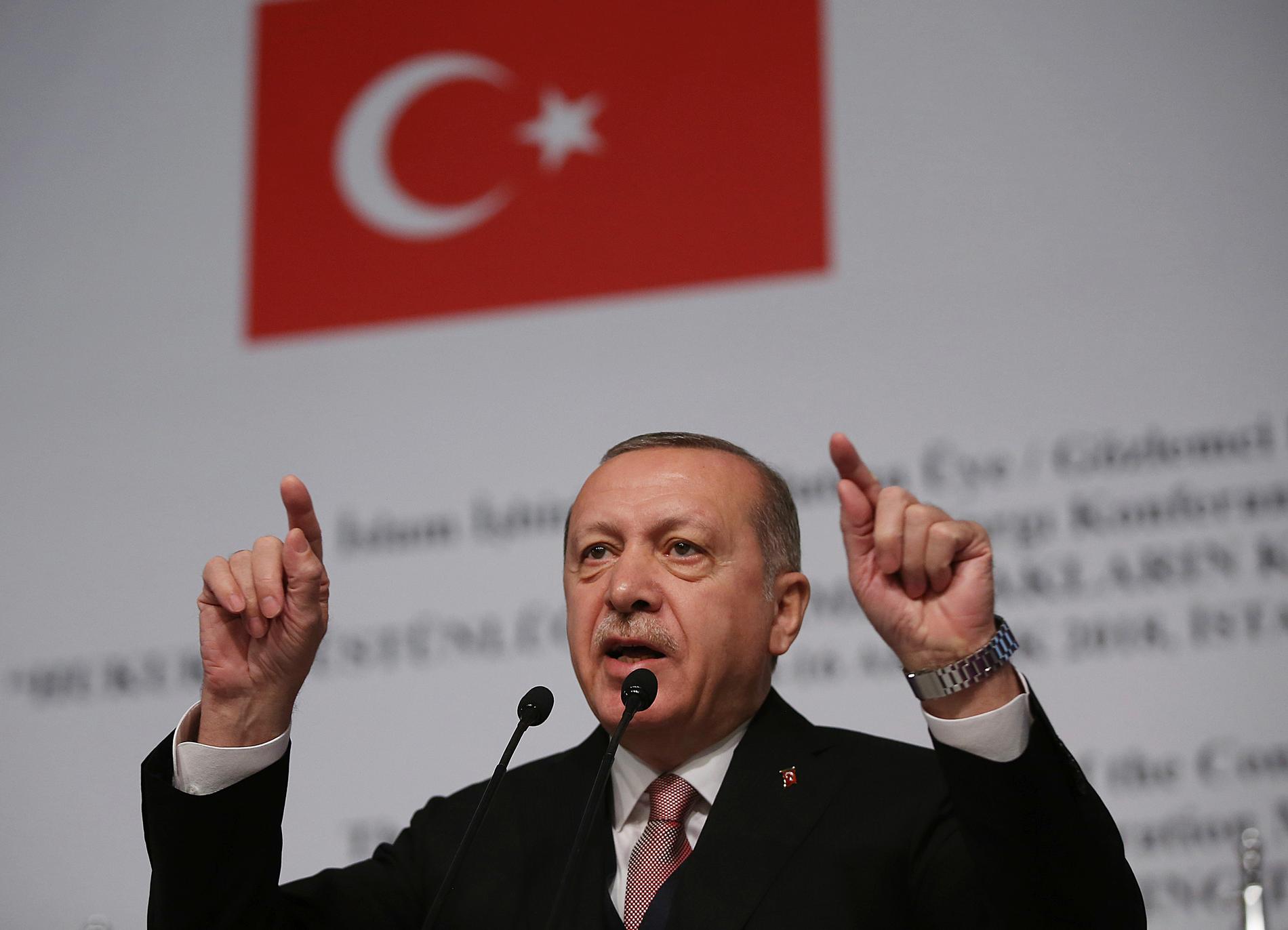 Turkiets president Recep Tayyip Erdogan. Arkivbild
