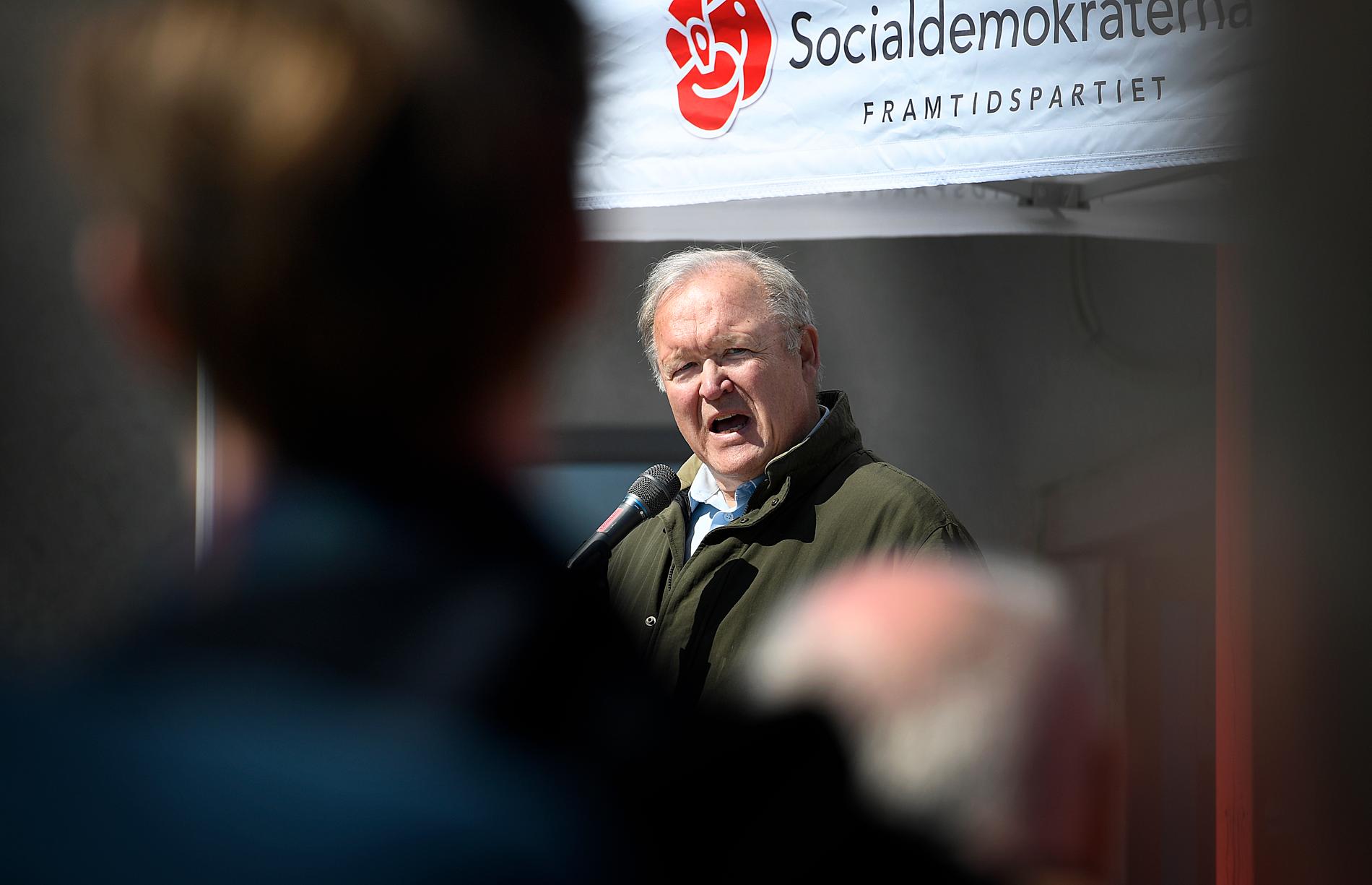 Göran Persson talar i Vagnhärad första maj. 