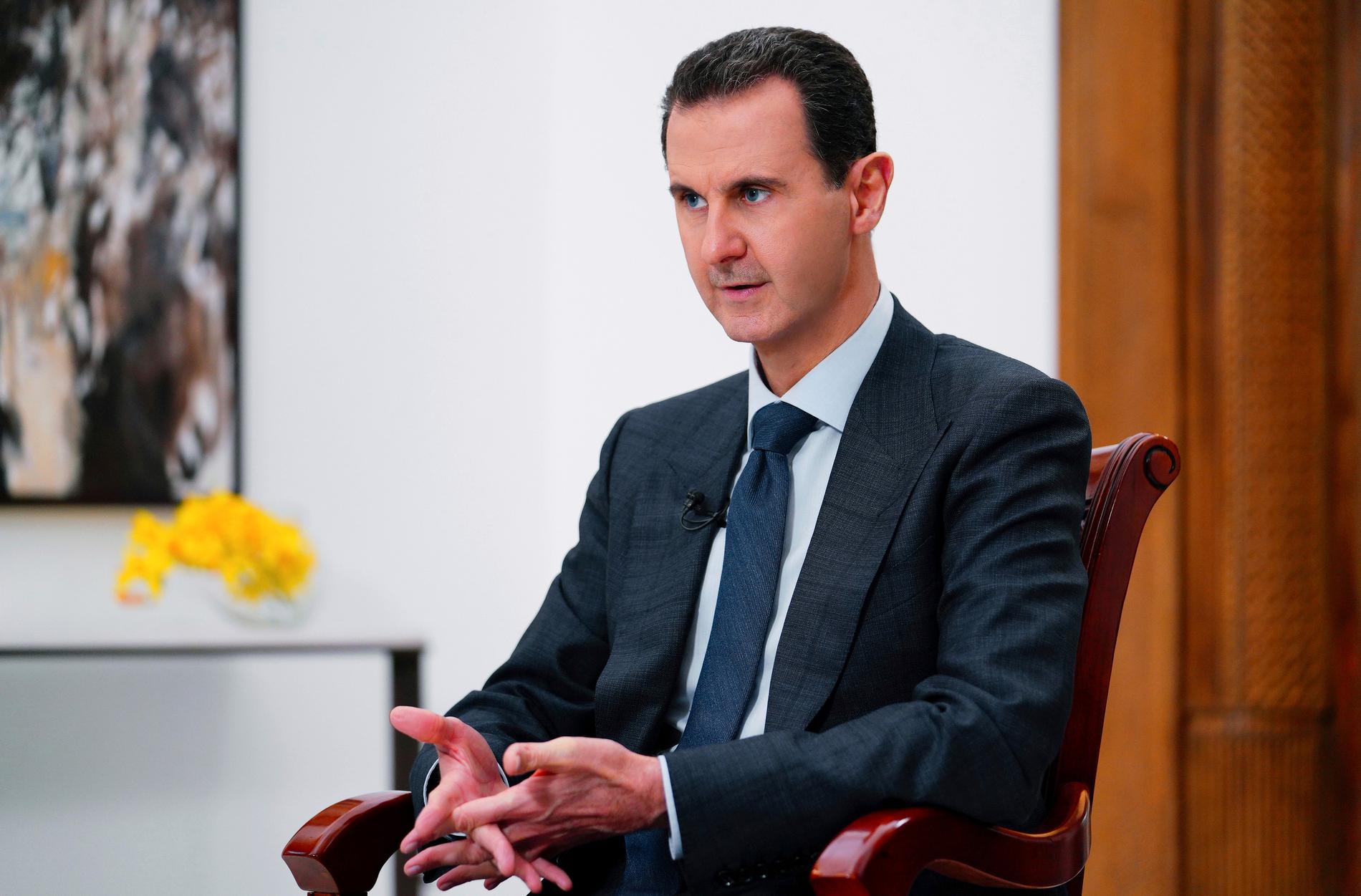Syriens president Bashar Assad pekas ut som skyldig till användandet av kemiska vapen 2017. Arkivbild.