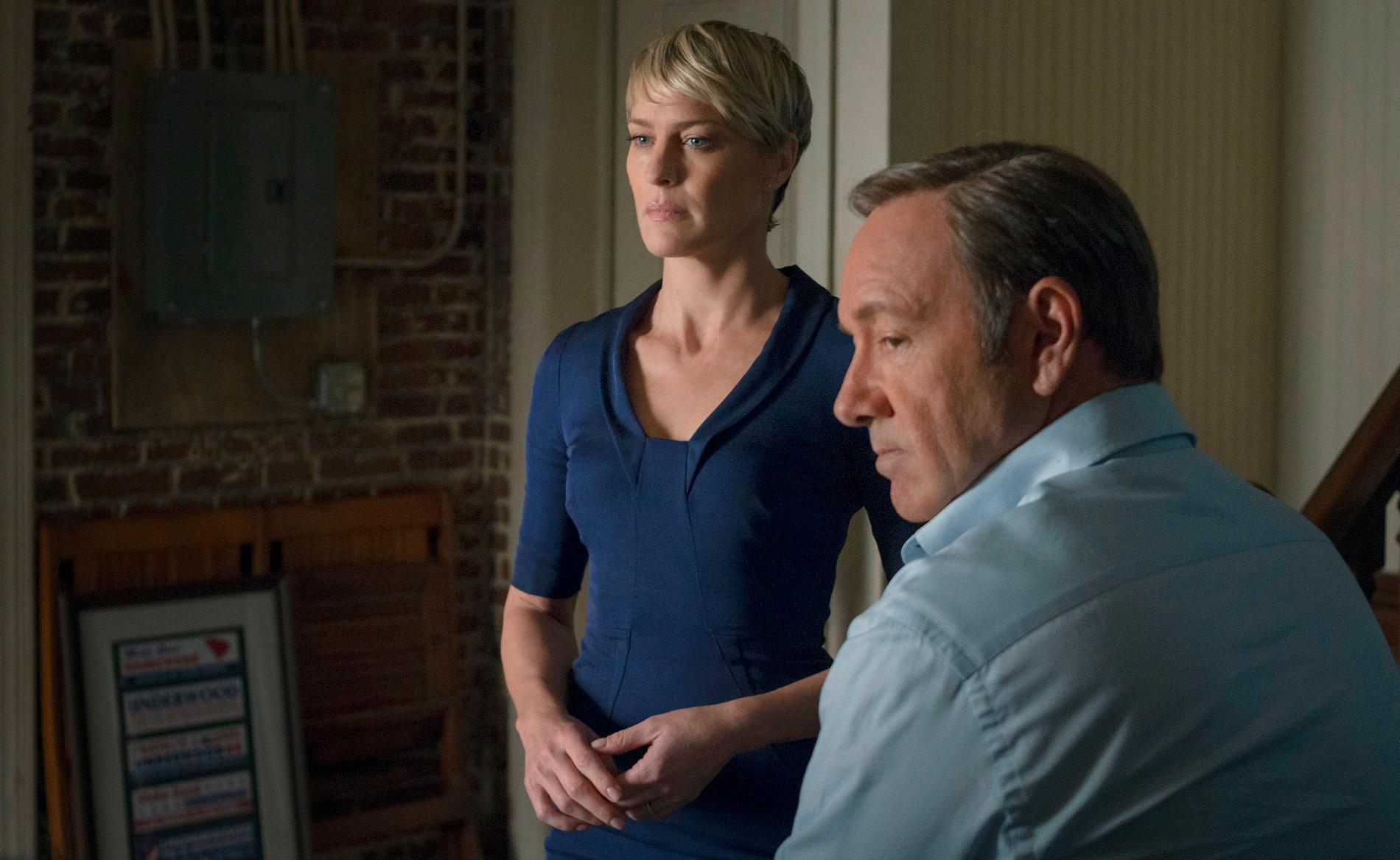 Robin Wright som Claire Underwood och Kevin Spacey som Francis Underwood i ”House of Cards”.