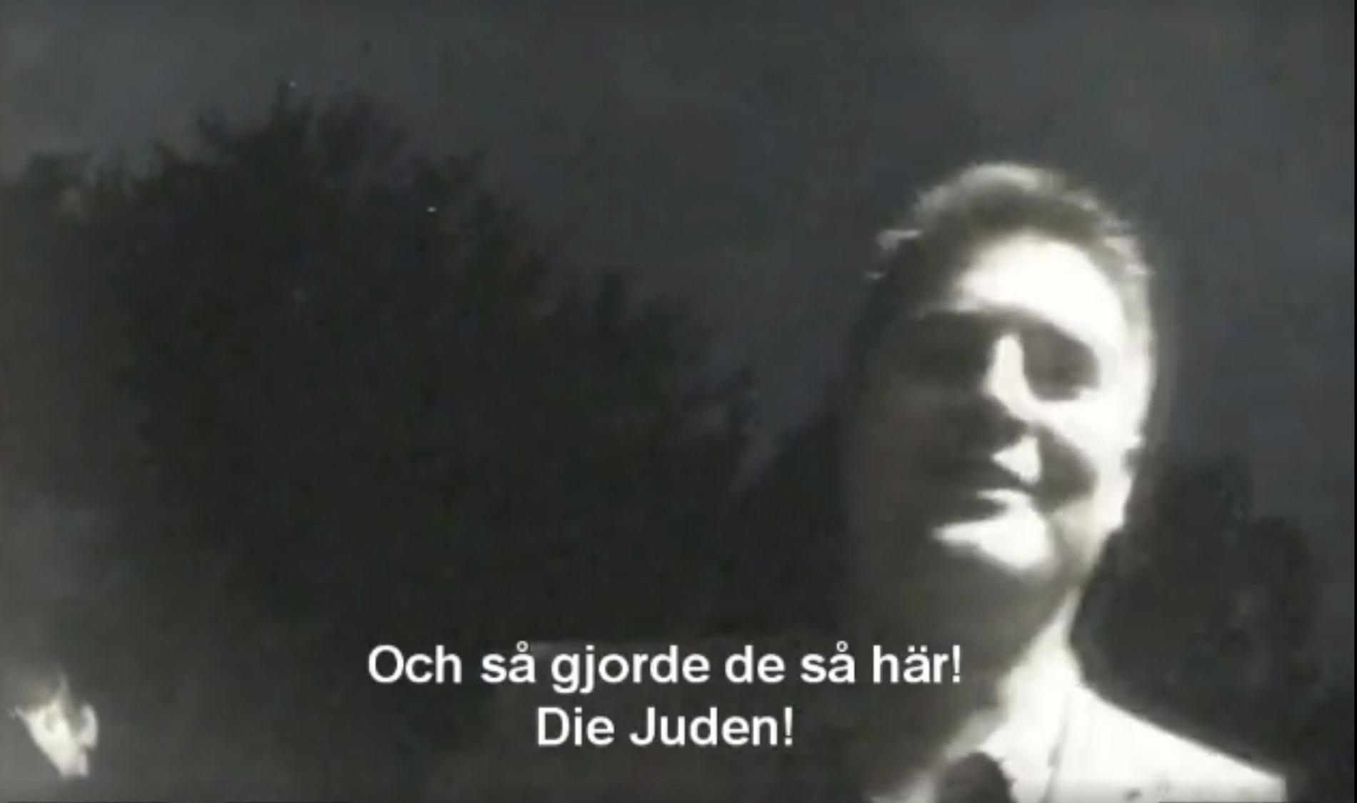 Oscar Sjöstedt i filmen som fått spridning genom Inte rasist, men:s publicering