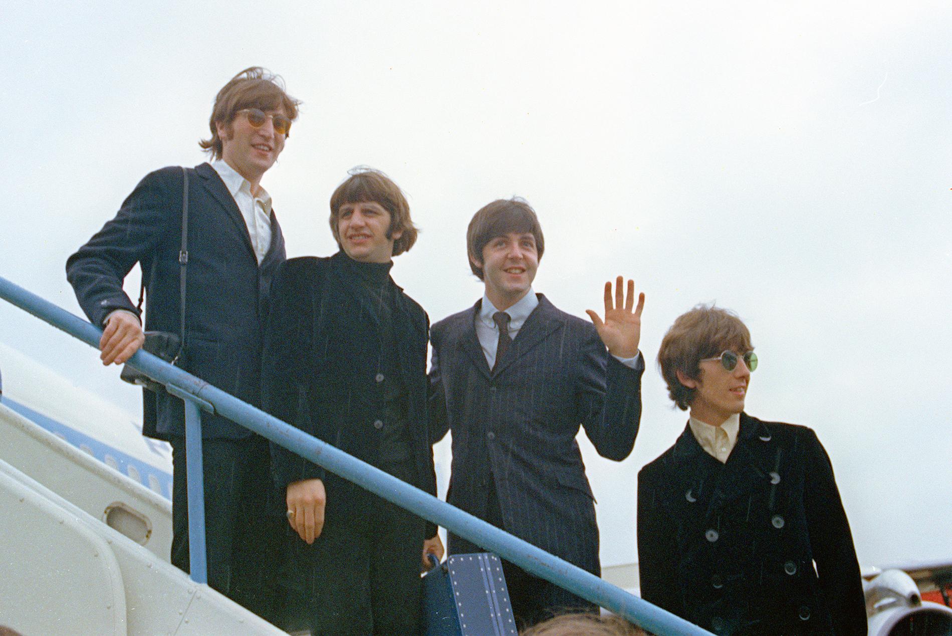 Beatlesmedlemmarna 1966. Arkivbild.