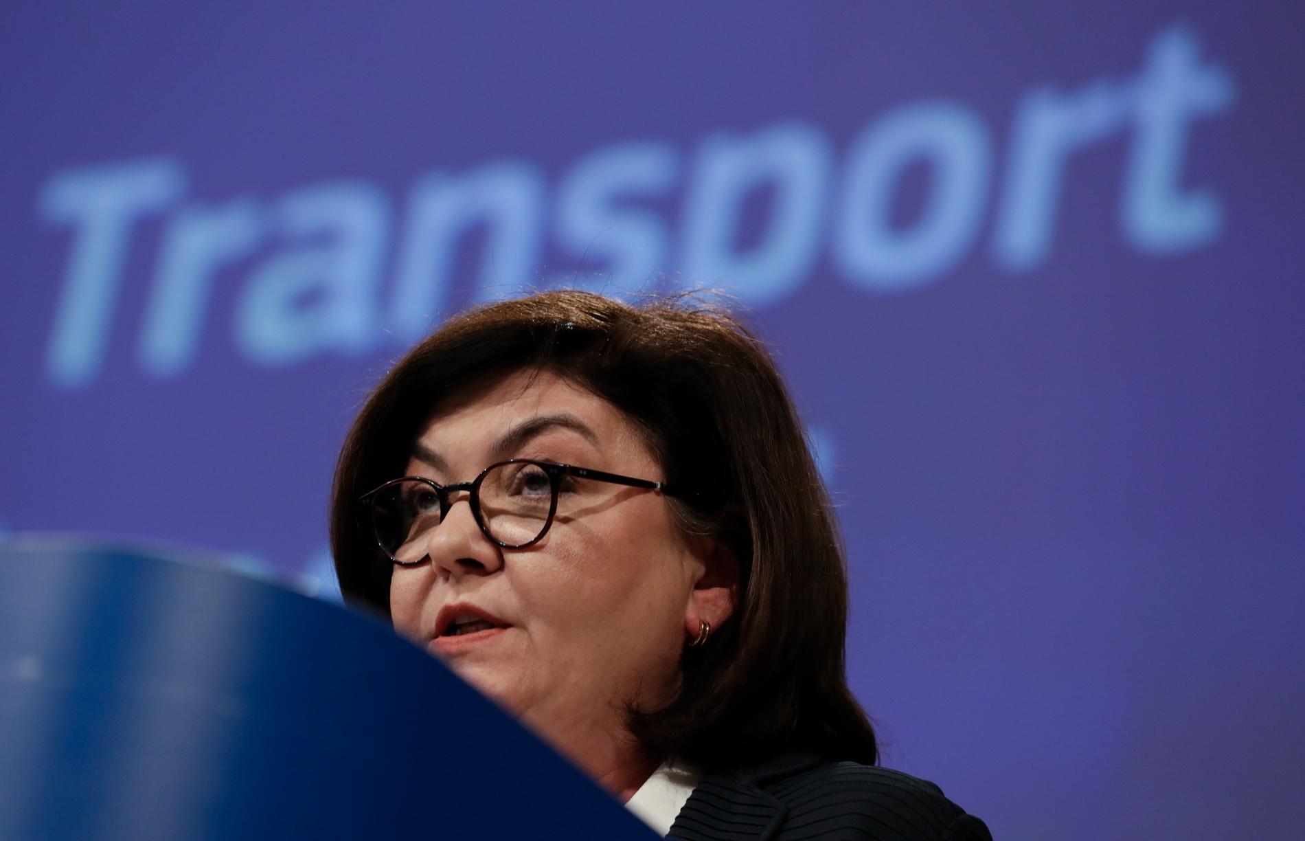 Rumänska Adina Valean är EU-kommissionär med ansvar för transportfrågor. Arkivfoto.