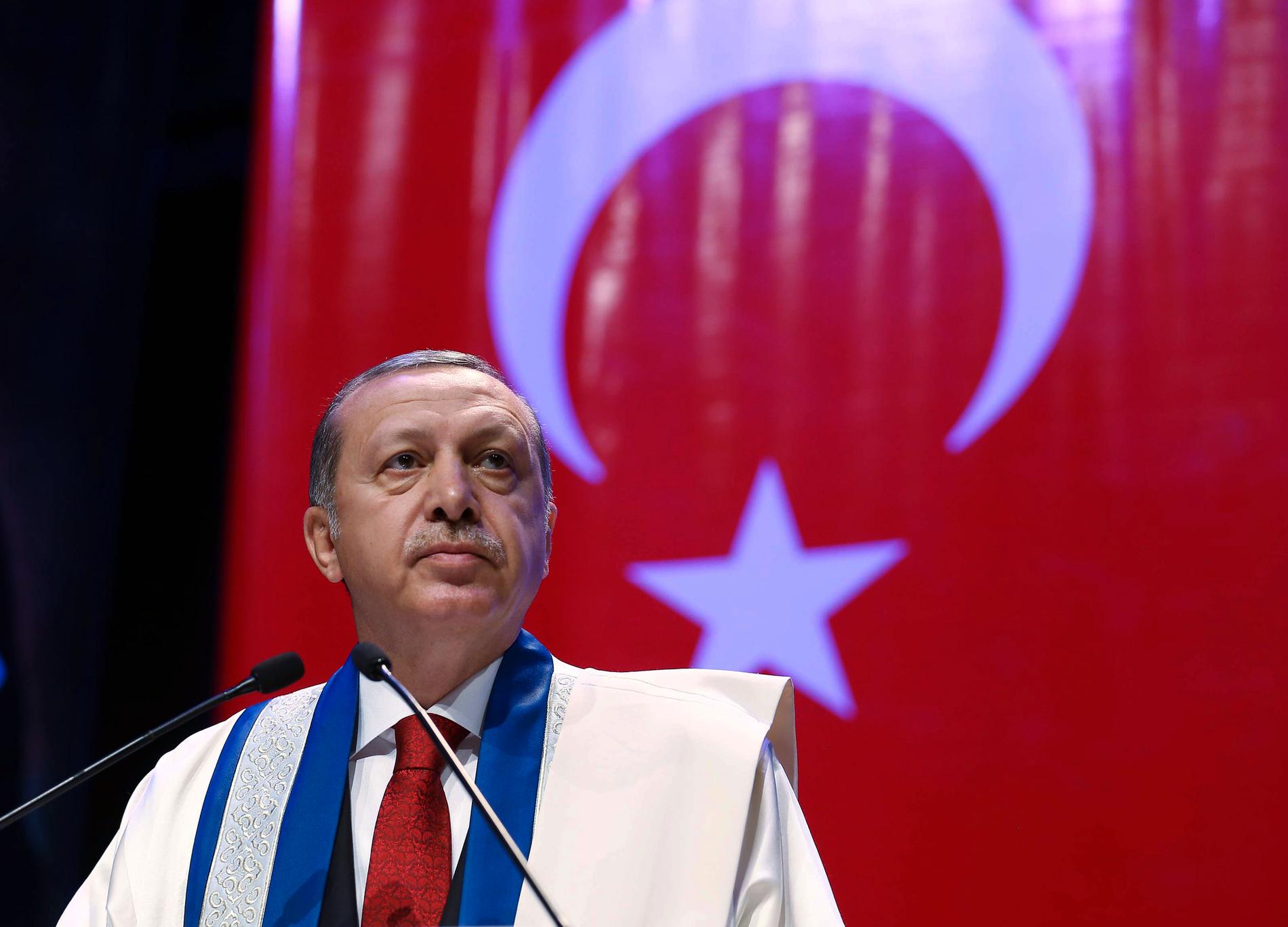 Tayyip Erdoğan, Turkiets president.