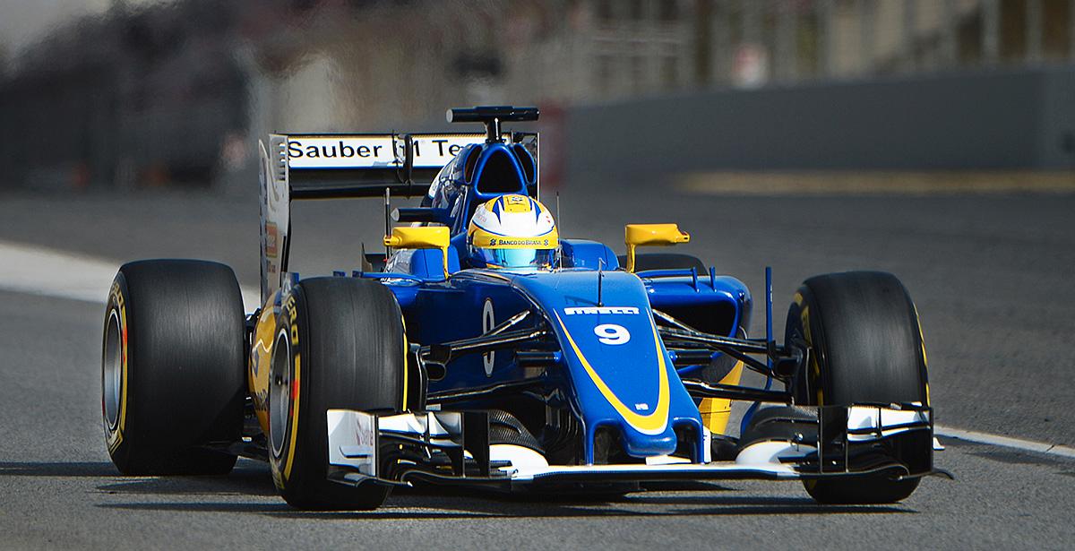 Ericsson under en F1-träning