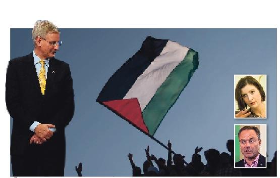 sätt ner foten Det är dags att Carl Bildt tar tag i Palestina-frågan, i stället för att låta Folkpartiet, med Birgitta Ohlsson och Jan Björklund i spetsen, styra.