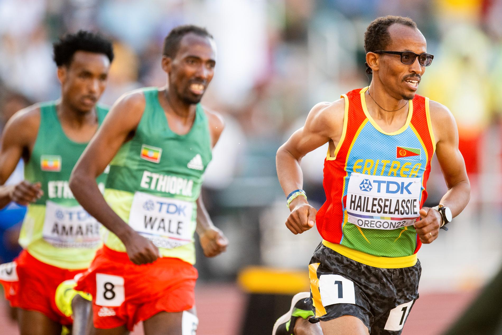 Yemane Haileselassie slutade sjua på 3 000 meter hinder och saknas nu. 
