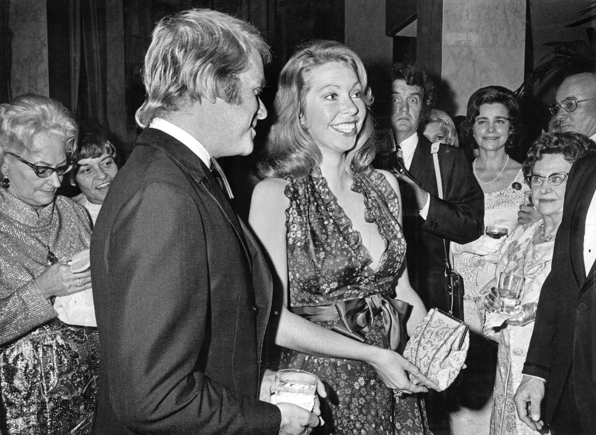 På fest med prinsessan Christina i Los Angeles 1972.