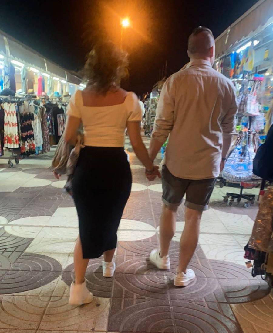 Martina och hennes pojkvän på Gran Canaria.