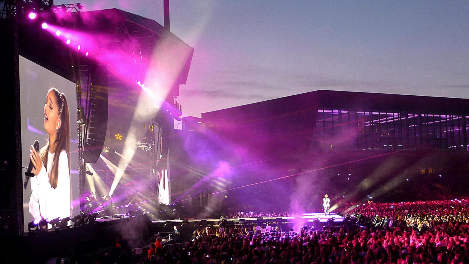 Ariana Grande på Manchester Arena i juni 2017.
