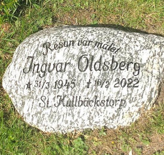 ”Det var intrycken han var ute efter och då tänkte jag att då är resan målet”, säger Staffan Oldsberg om texten på pappans gravsten.
