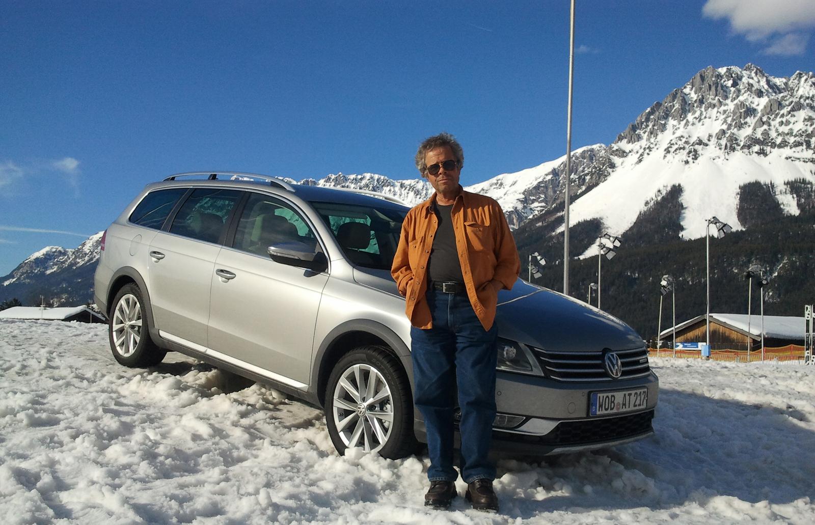 Robert Collin är för dagen i Österrike för att köra nya fyrhjulsdrivna VW Passat Alltrack.