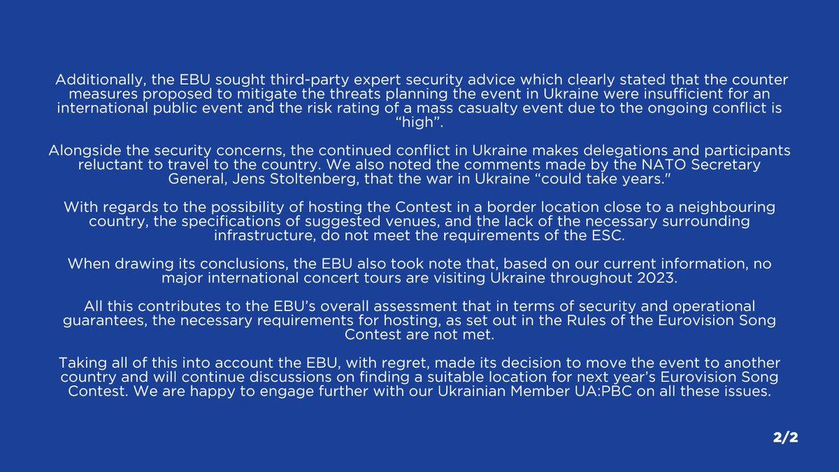 EBU:s uttalande.