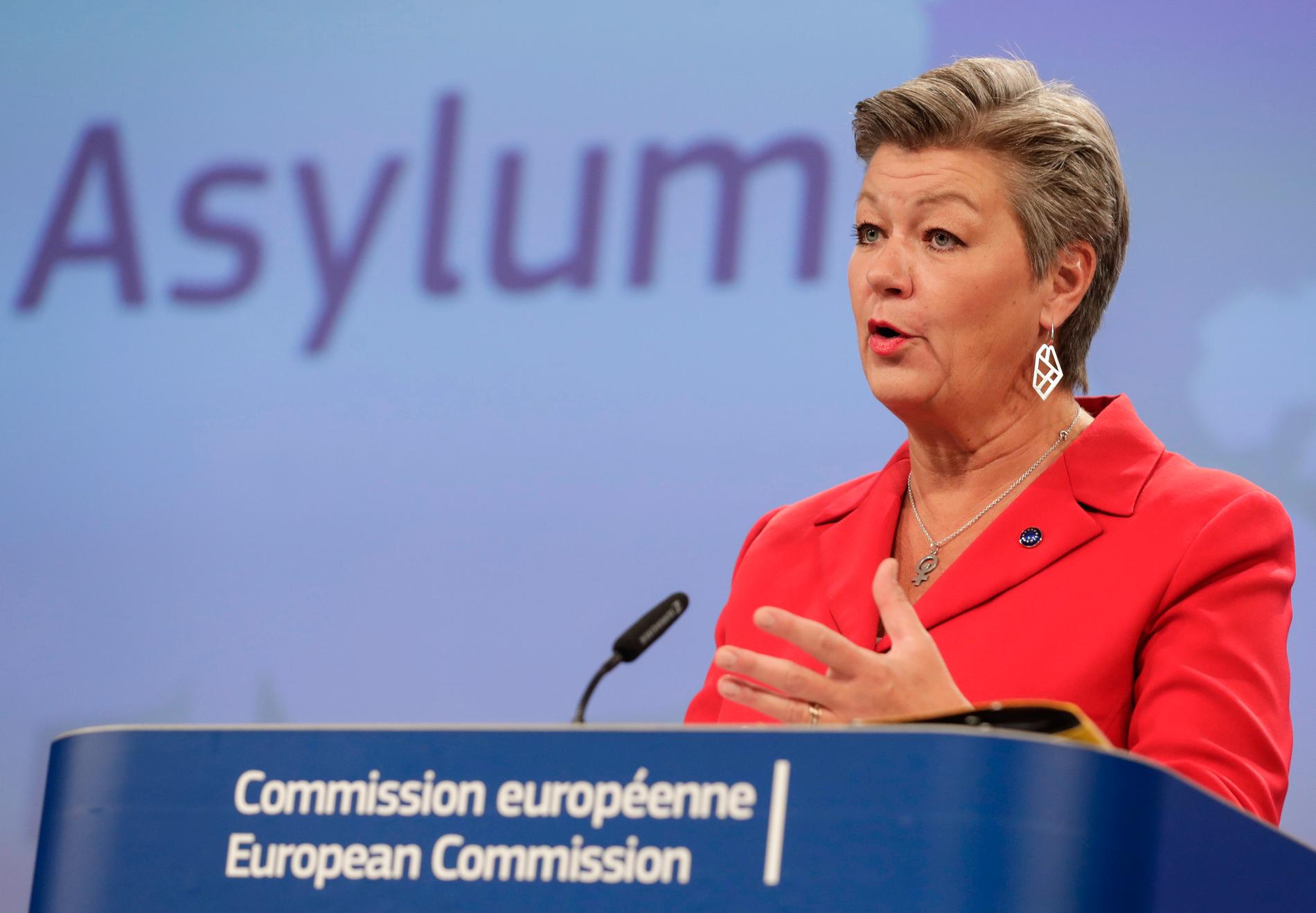 Ylva Johansson, EU-kommissionär med ansvar för inrikes frågor.