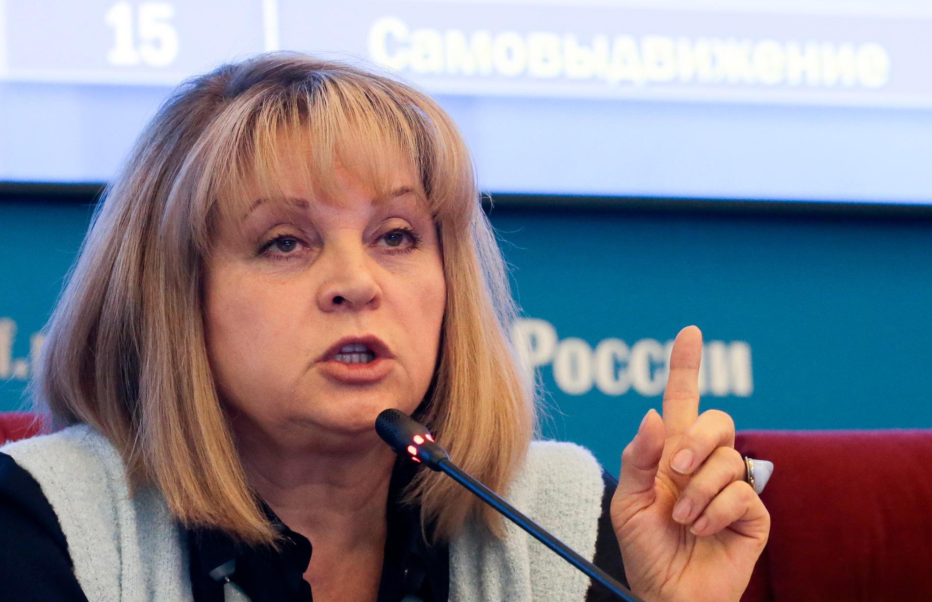Ella Pamfilova är chef för den ryska centrala valkommissionen. Arkivbild.