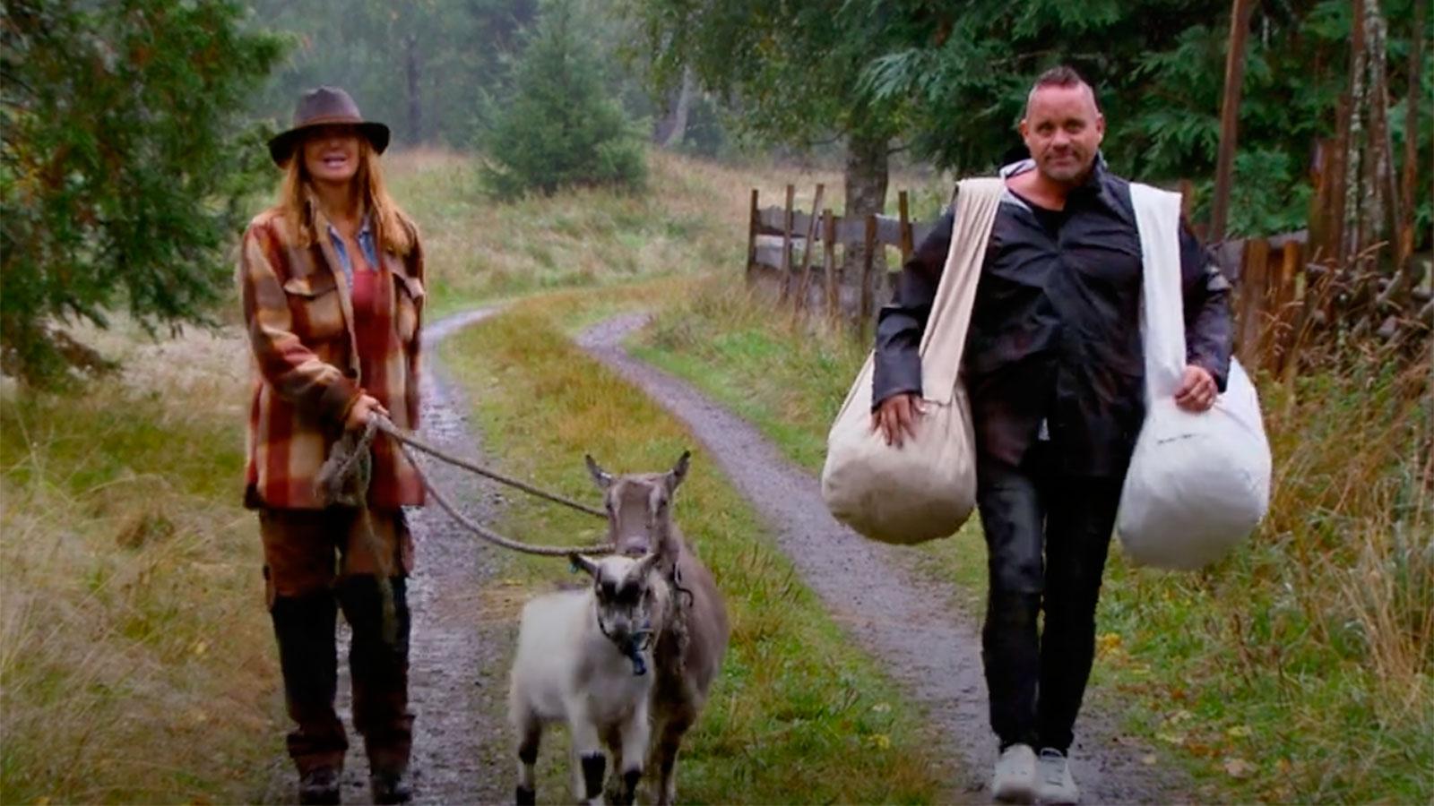 Lulu Carter och Håkan Hallin gör entré i ”Farmen VIP”.