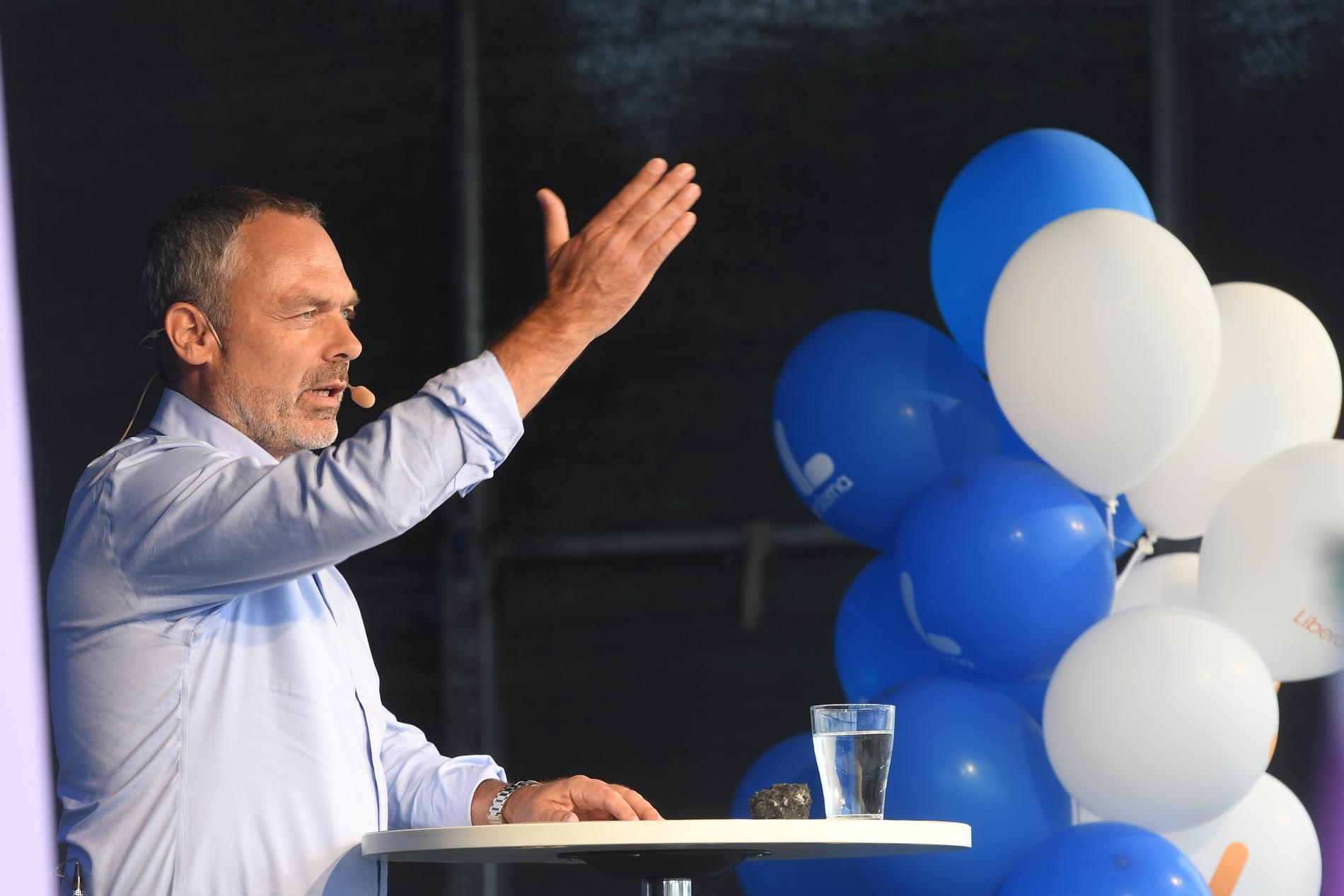 Jan Björklund höll tal på politikerveckan i Järva.