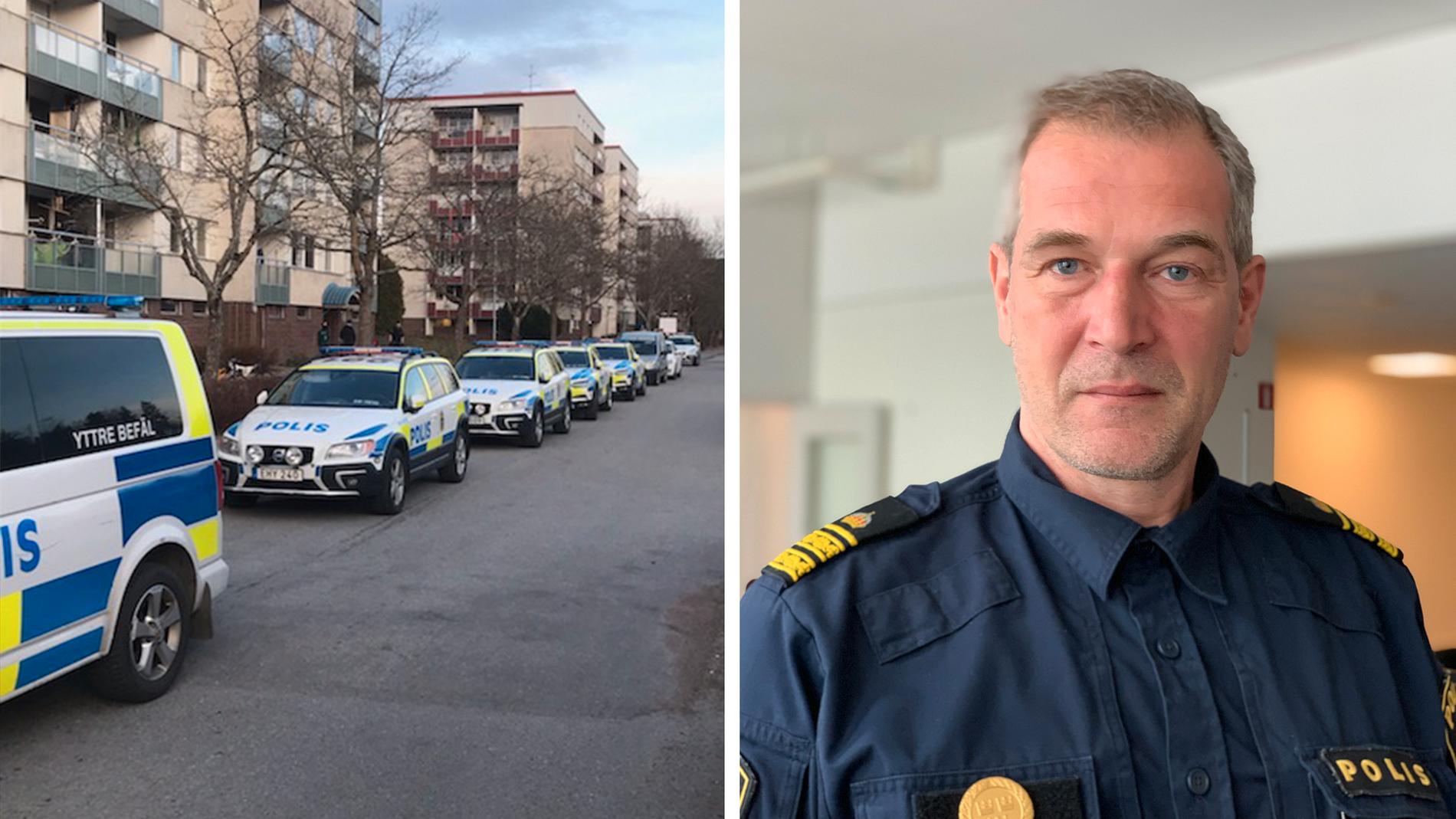 Daniel Larsson, polisinsatschef för Operation Rimfrost i Uppsala.