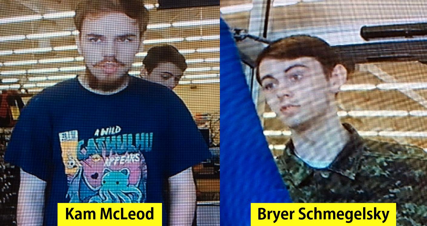 Kam McLeod, 19, och Bryer Schmegelsky, 18, är misstänkta för morden. 