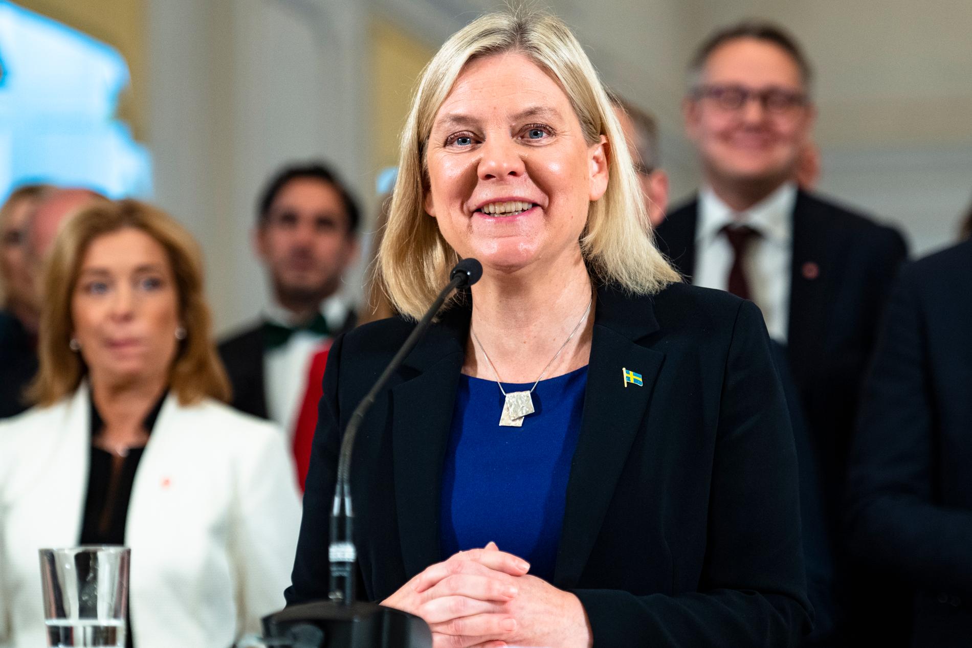 Statsminister Magdalena Andersson (S) har högsta förtroendet. 