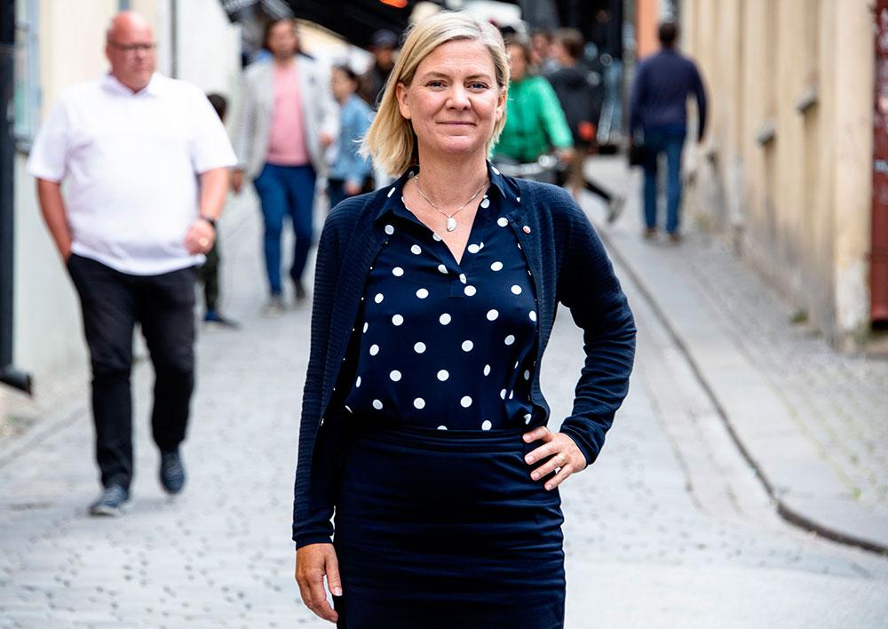 Finansminister Magdalena Andersson i Almedalen.