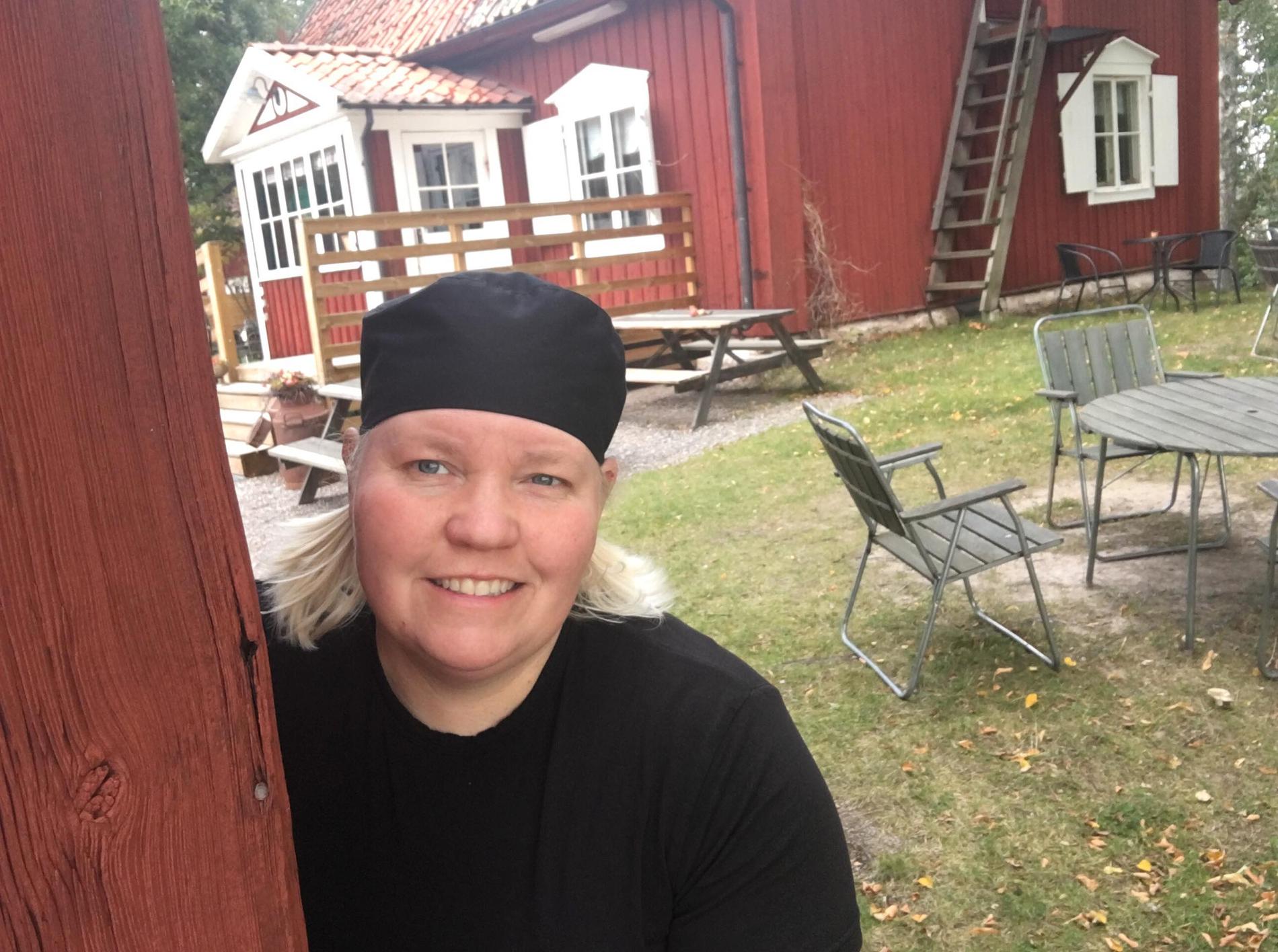 Marina Andersson driver Fridhems kaffestuga. 
