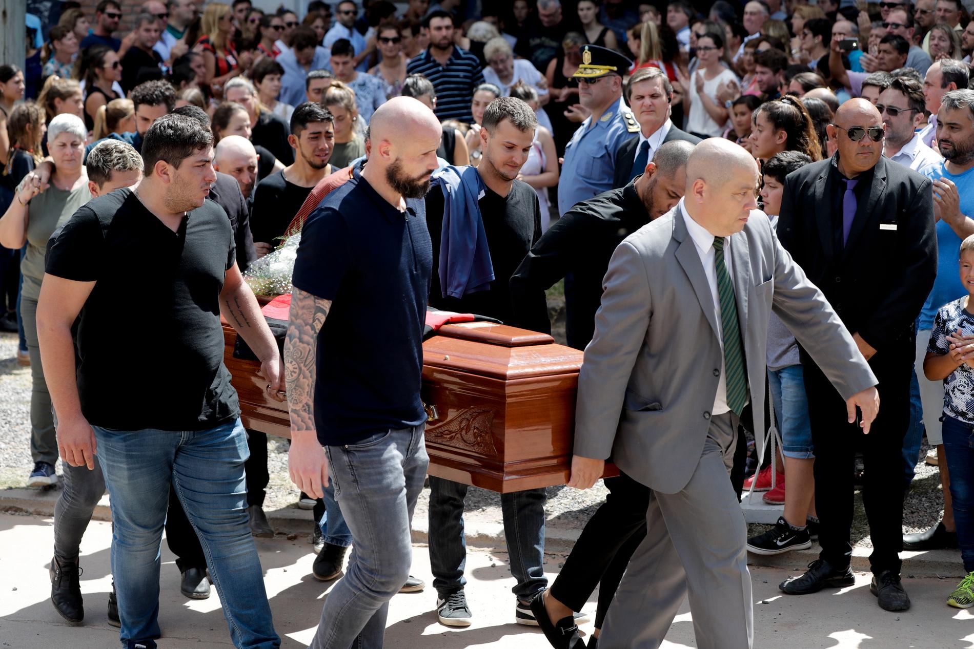 Emiliano Sala begravdes den 16 februari i Progreso, Argentina. Arkivbild.