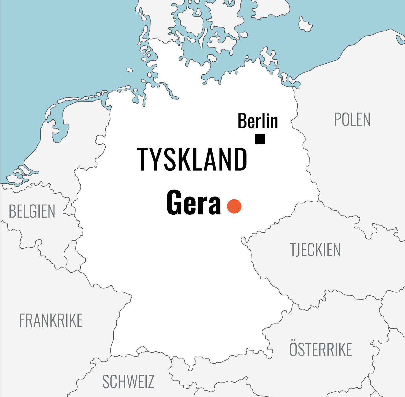 Två män greps i den tyska staden Gera. 