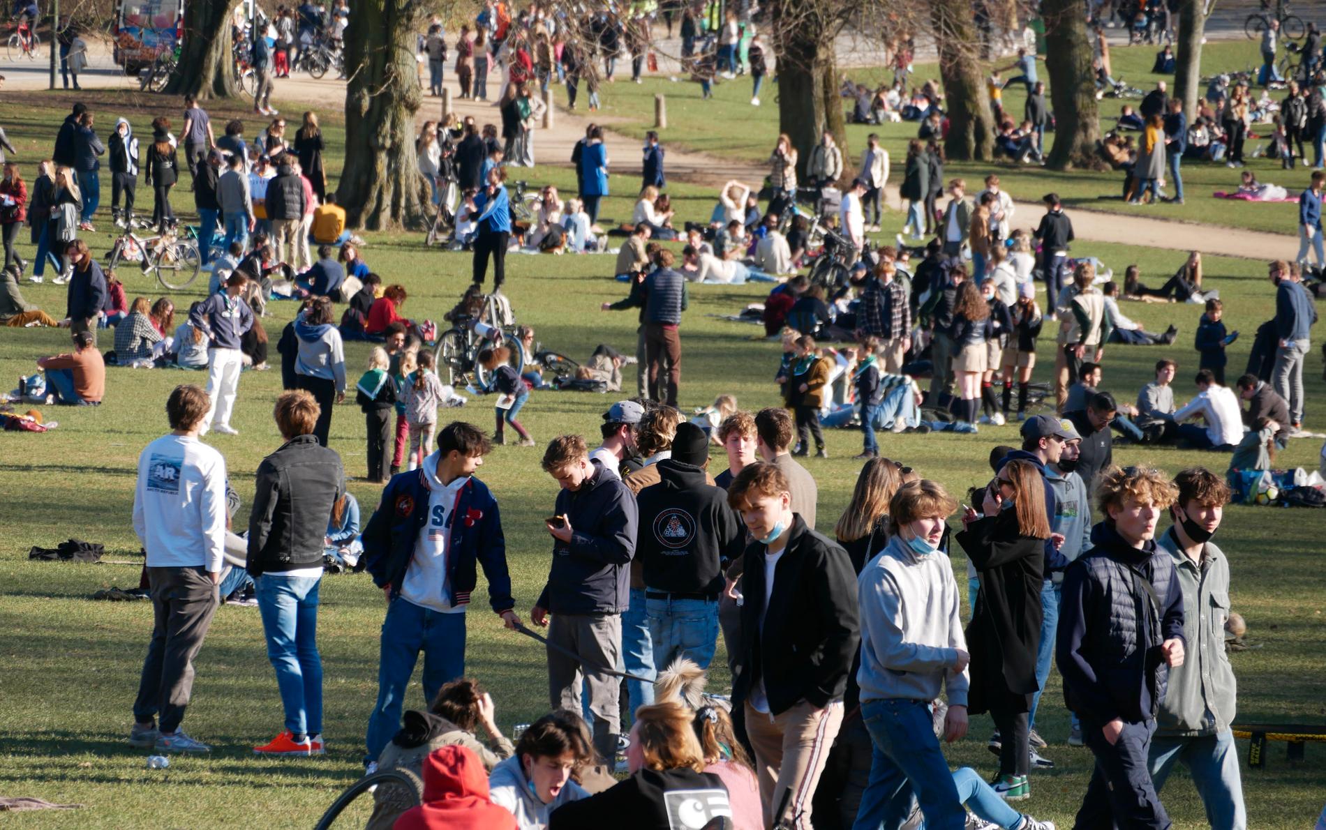 Uppemot 5 000 personer samlades i parken. 