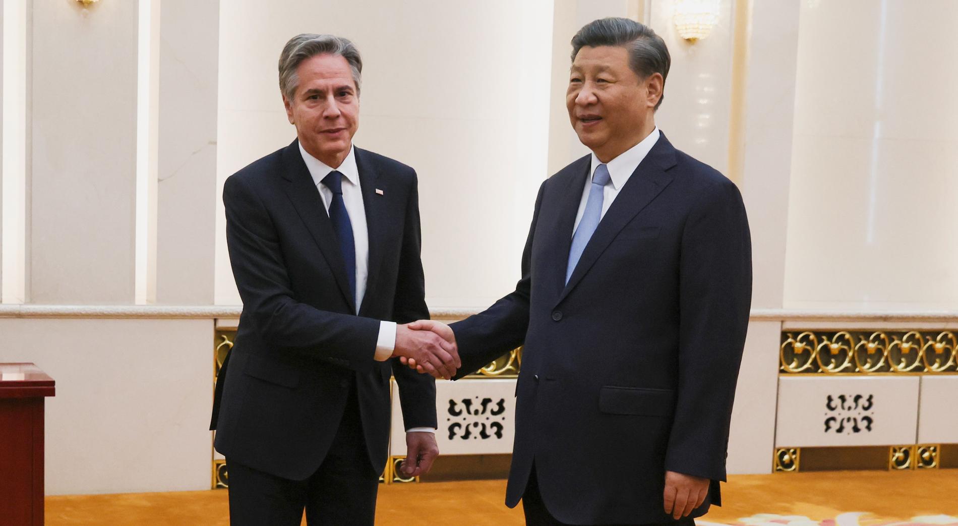 USA:s utrikesminister Anthony Blinken fick träffa Kinas president  Xi Jinping i Peking.