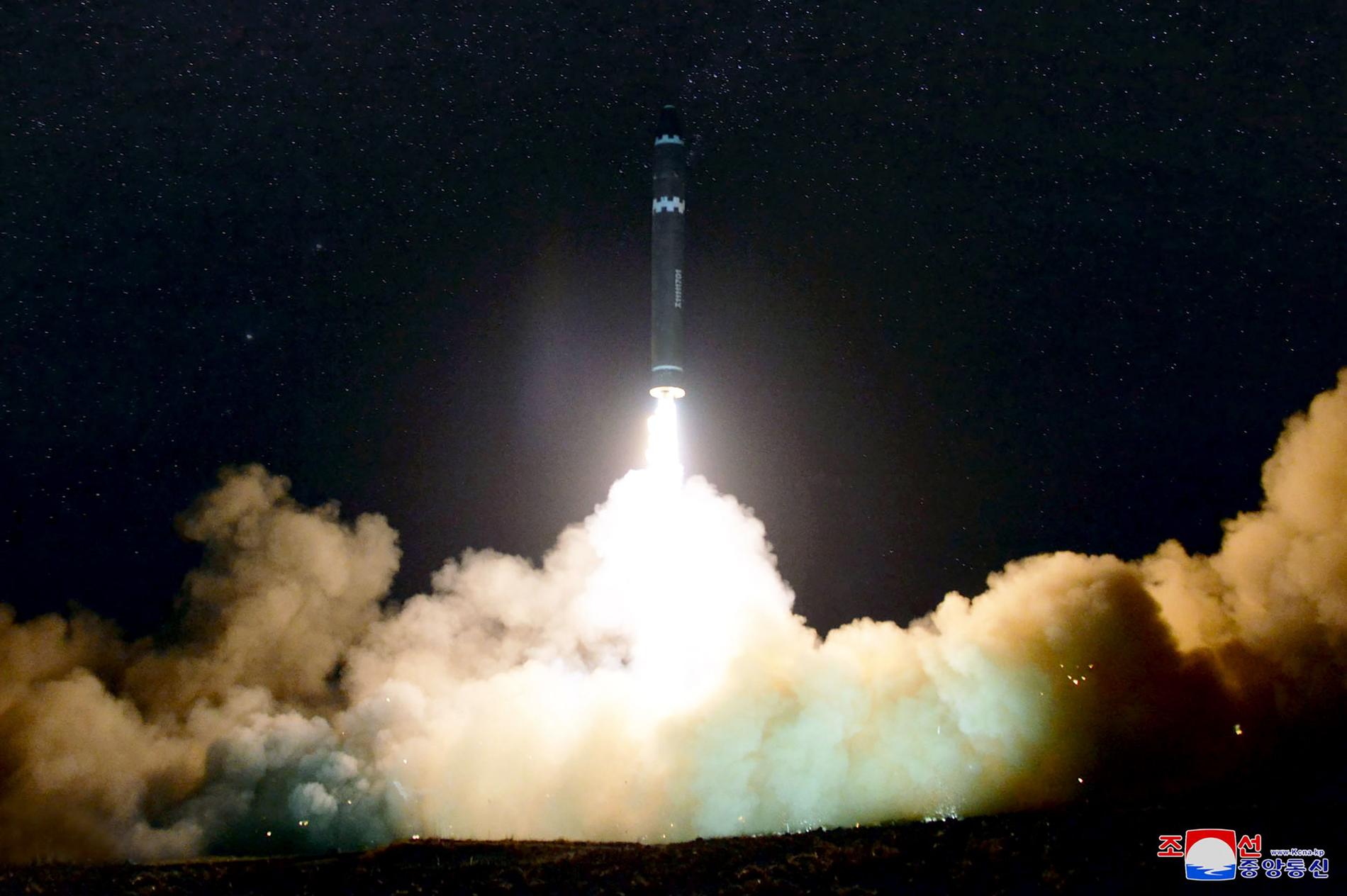 Bilden på raketuppskjutningen den 29 november.
