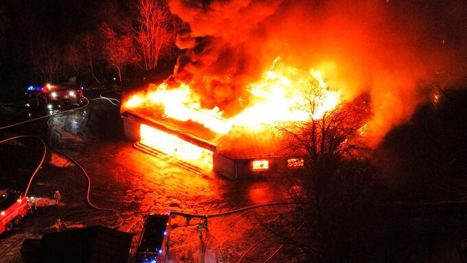 Folkets hus in Anderslöv brann ned till grunden.