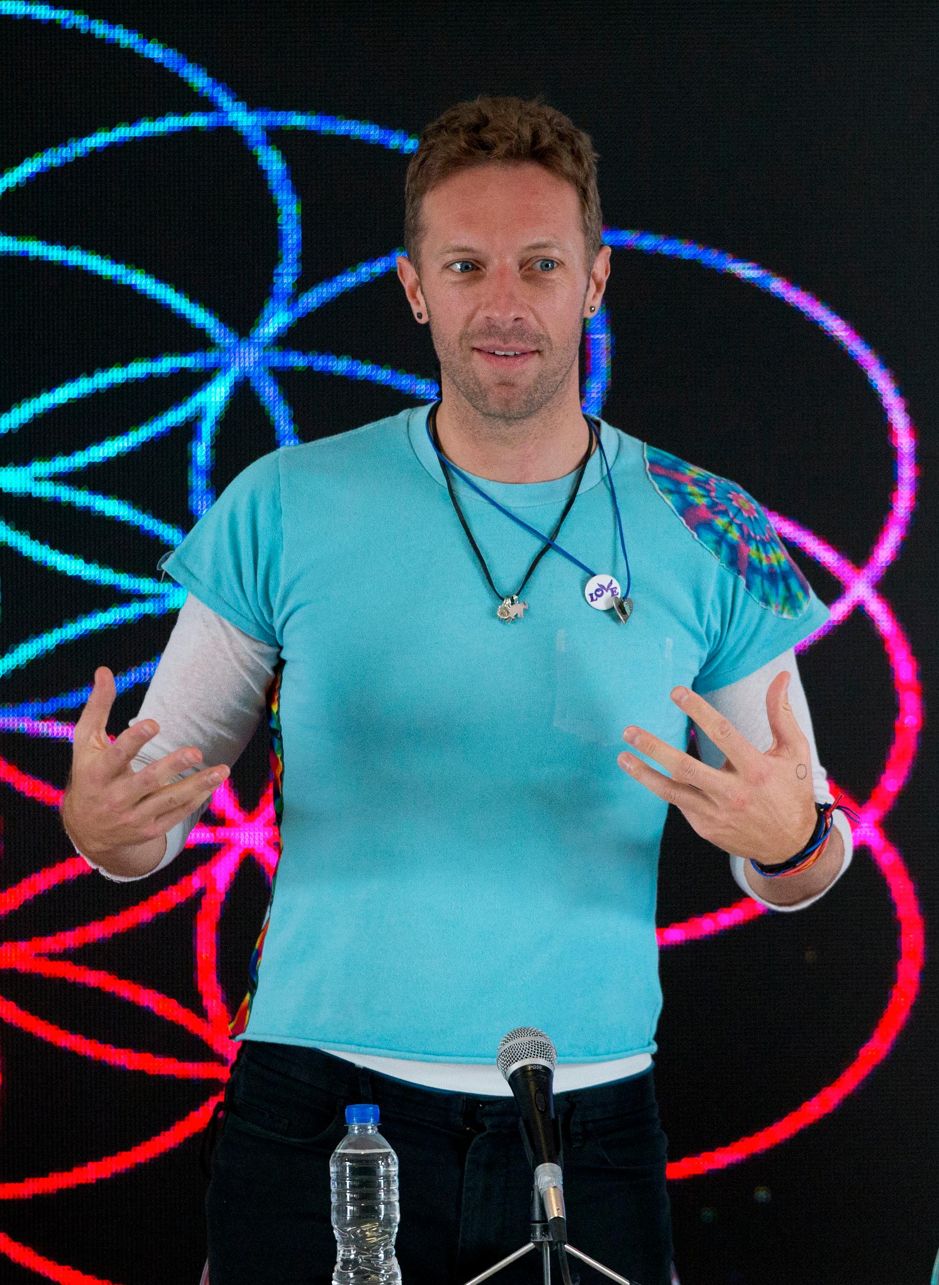 Chris Martin, sångare i Coldplay.
