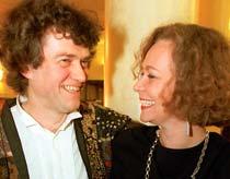 lyckligt par Maria Leissner med sin sambo Hans Holmgren som omkom i en bilolycka 1996.