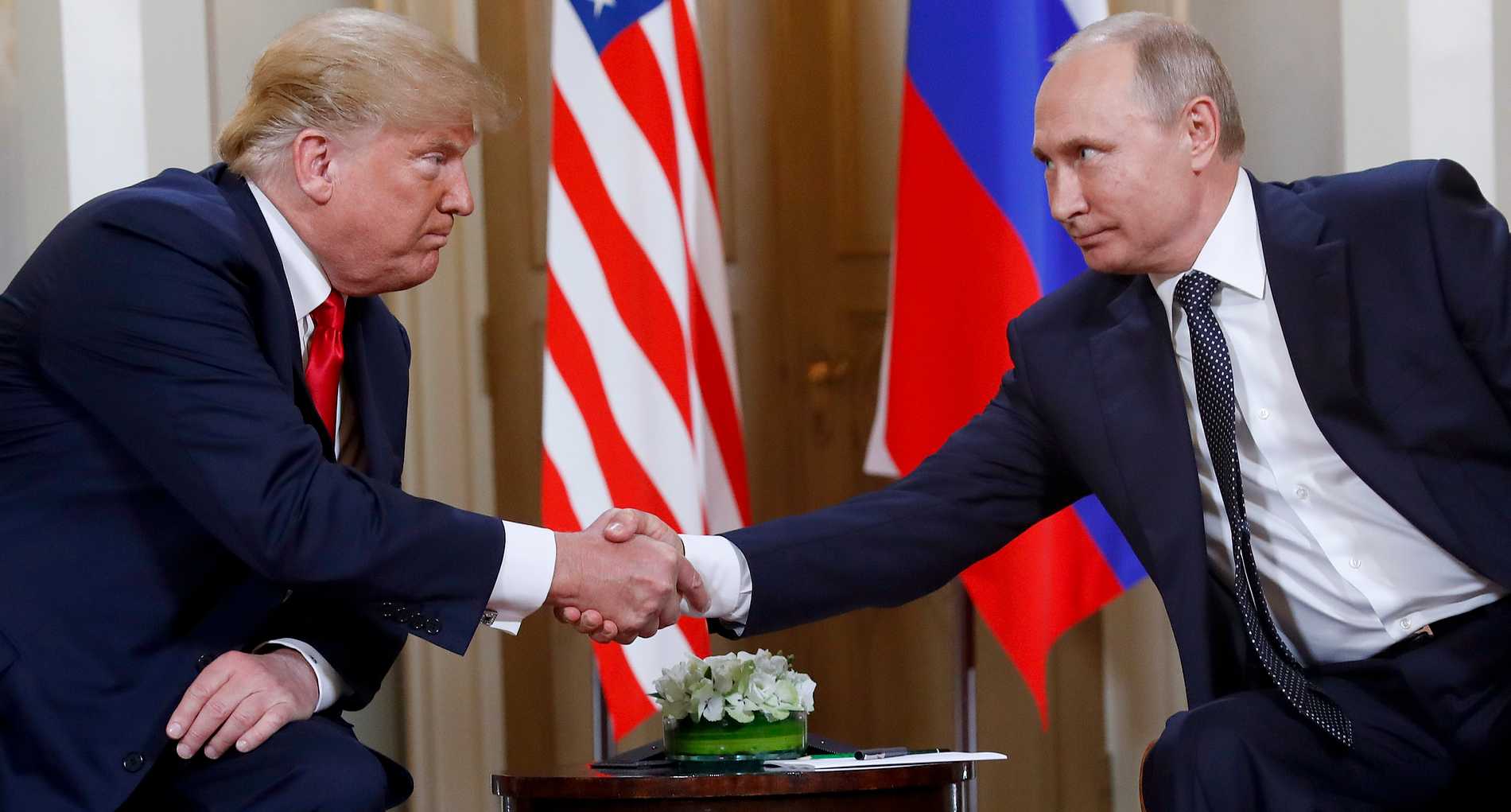 Donald Trump säger sig ha en bra relation med Putin. Här träffades de 2018.